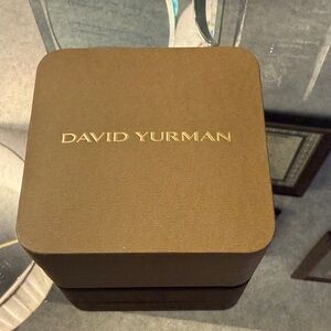 David Yurman Gold Logo Brown Jewelry Box